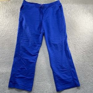 Purple Label Yoga Scrub Pants Womens 2XL (38X30) Medical Blue